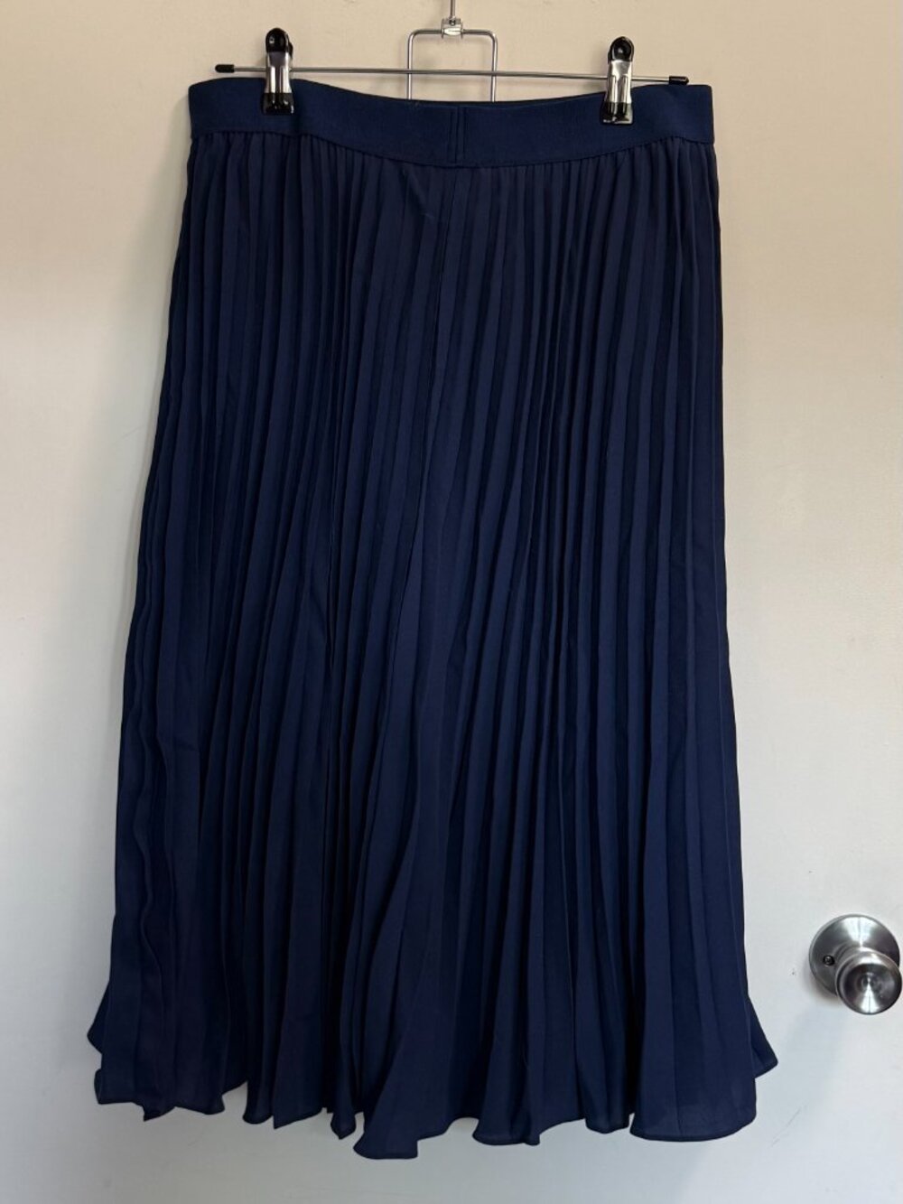 Grace Karin Pleated Maxi Skirt, Navy Blue, Size XL - Picture 2 of 6